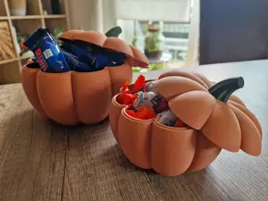 Kürbisschale mit Deckel - Halloween