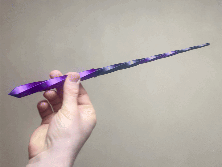 Twisted collapsing magic wand