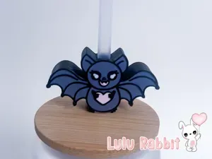 Cute Bat Straw Topper