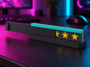 WANTED LEVEL Sliding Star Desk Sign