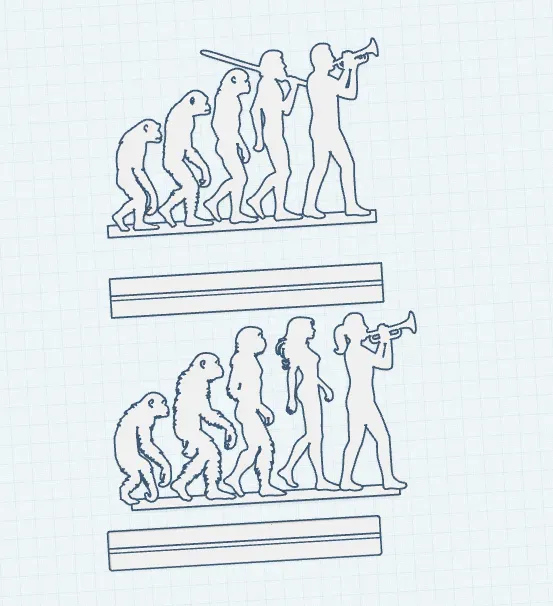 Human Evolution Trumpet Player – Musician — Image 4 of 5