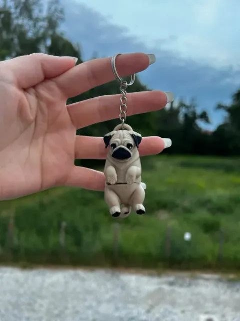 Cute Pug Keychain – Articulated Flexi Toy Dog — Фото 2 из 4