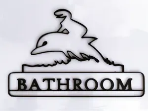 Bathroom door hanger from cartoon "La Linea" Balum