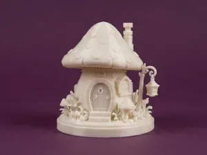 Enchanted Mushroom Cottage Figurine