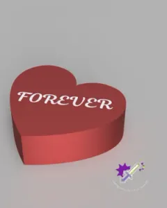 Heart-Shaped Box with "Forever" Engraving