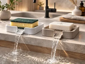 Japandi Drain Tray – Sponge & Soap Holder