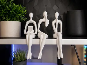Minimalistische Sitzfiguren Modernes Deko 3er-Set