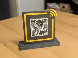 WiFi QR-Code stand up
