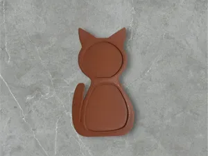 Coffee glass - coffee tray cat