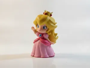 Princess Peach Chibi Waving Figurine