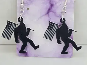 Big Foot Flag earrings