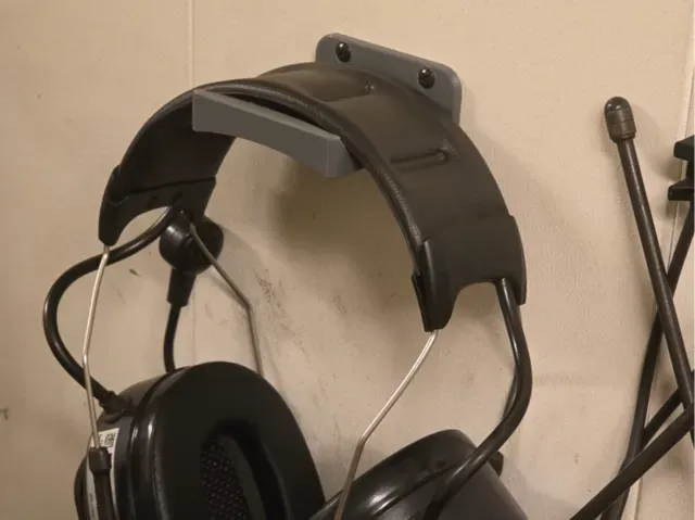 Headset wallholder, no supports, Peltor/3M etc
