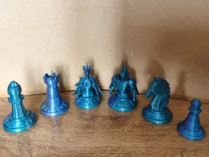 Cyberpunk Chess Set - Futuristic Neon Edition