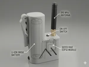 Seeed Studio XIAO ESP32 Case Antenna + 18650