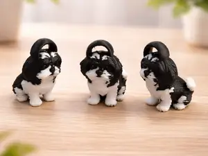 Miniatur-Shih Tzu-Hündchen-Schlüsselanhänger