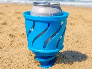 Beach Sand Screw Cup Holder