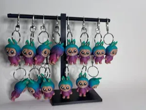 Double simple keychain stand