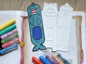 Shark Chicken Coloring Bookmark Craft