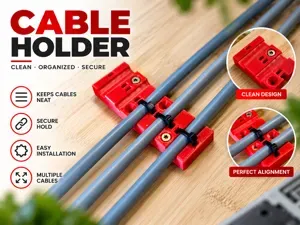 Wall mount cable holder with zip tie slots