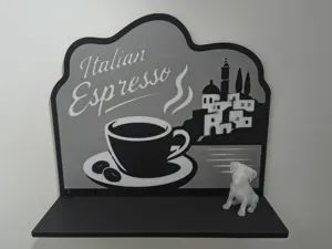 Italian Espresso Coffee Wall Shelf – Café Decor