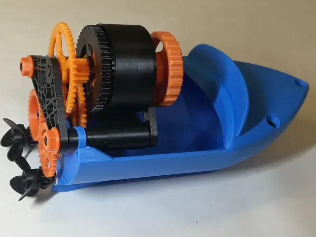 Bateau à ressort - 100% 3D - mécanisme à remonter — Фото 11 из 17
