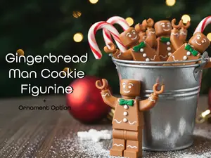 Brick Gingerbread Man Figurine + Ornament Option 