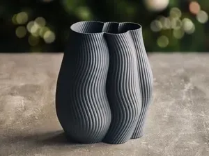 Moderne, Ripped/Ribbed Designvase Deko Vase