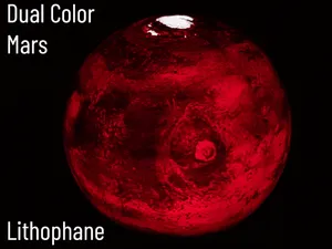 Dual Color Mars Lithophane