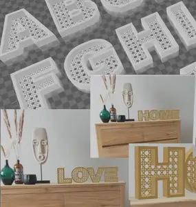 rattan letters for home decoration