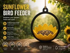 Sunflower Bird Feeder - Modern Garden Decor
