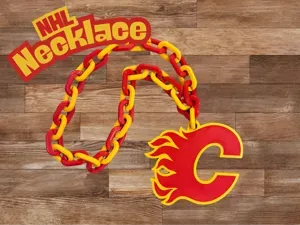 NHL Teams Chain Necklace - Calgary Flames