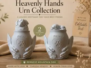 Bernese Mountain Dog Heavenly Hands Urn Collection