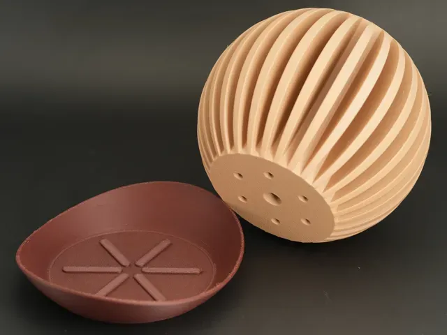 Lumen Planter - Ribbed Sphere Plant Pot | Japandi — Фото 8 из 11