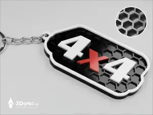 4x4 ATV offroad logo keychain