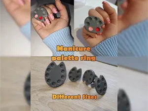 Manicure palette ring