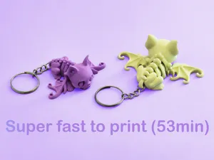 Skeletal Articulated Bat ! super fast to print
