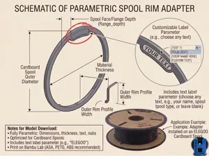 Parametric Spool Rim Adapter (Universal)