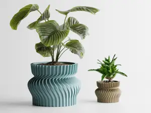 Modern twisted Planter plant pot Vase