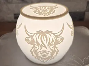 Tea / Puck Light with lid "Highland Cow"
