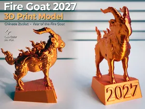 FIRE GOAT 2027 – Chinese Zodiac 3D Print