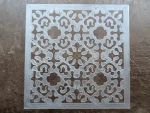 Decorative Psychedelic Tile Stencil