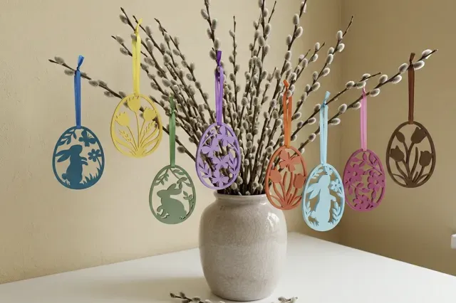 Spring Egg Decor: Coaster, Hanging, & Plant Stake — Image 2 of 6