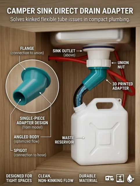 Direct Drain for Camper Van | 1½" Sink to 20mm — Фото 6 из 9