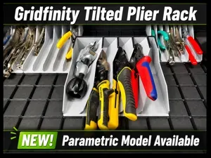 Gridfinity 5x5 Tilted Plier Rack