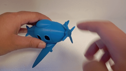 Toy Airplane with Spinning Propeller & Storage
