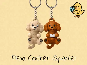 Cocker Spaniel Keychain – Articulated Flexi Dog