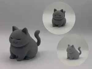 Chubby Goofy Cat – Plump Figurine