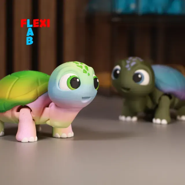 FLEXI Turtle Bewegliche Süße Schildkröte Fidget — Image 9 of 9