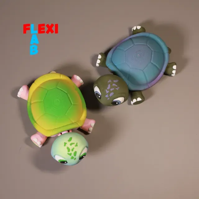 FLEXI Turtle Bewegliche Süße Schildkröte Fidget — Image 7 of 9
