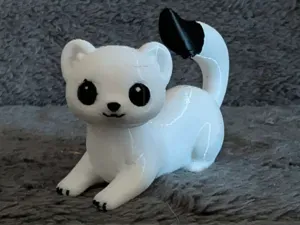Cute Playful Ermine Figure (Stoat) (Weasel)